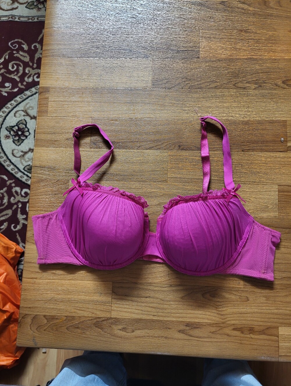 Cacique Padded Underwire Bra with Lace Trim size 44C